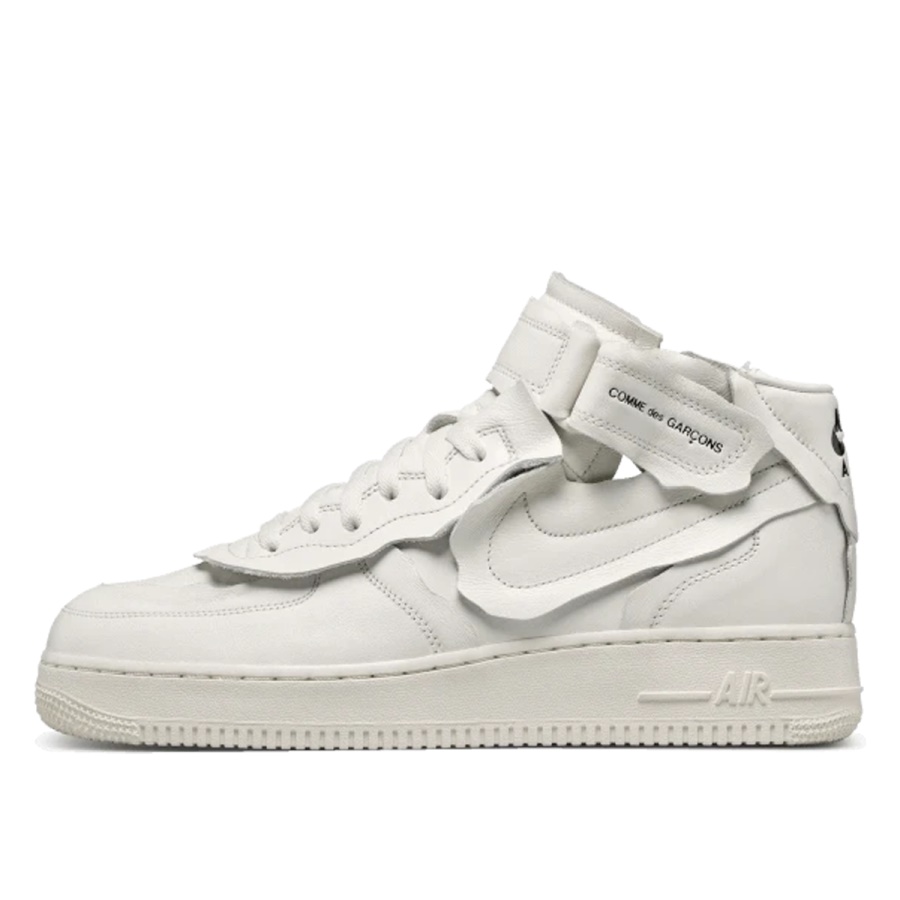 Klekt Air Force 1 Mid Comme Des Garcons Alb