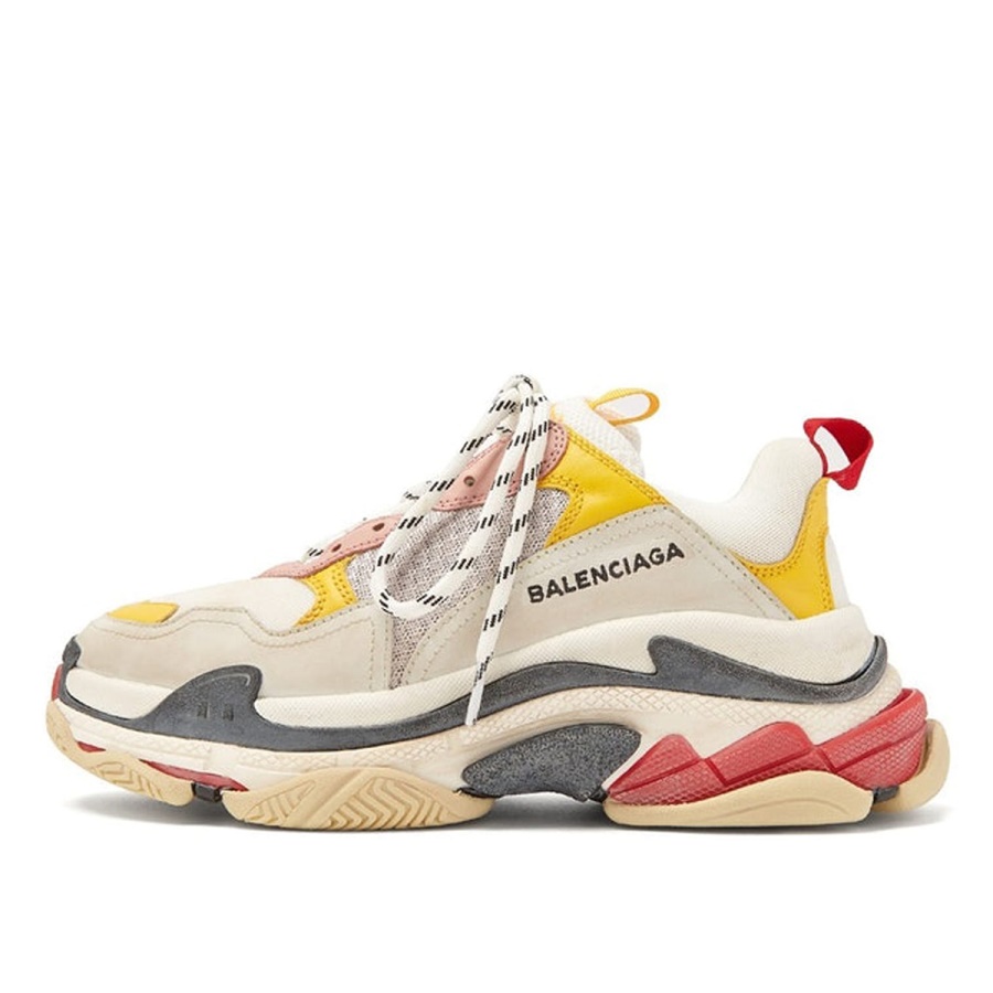 Klekt Balenciaga Triple S Crem Galben Rosu (w)