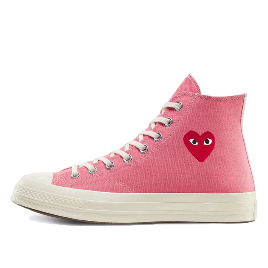 Klekt Chuck Taylor All-star Anii 70 Hi Comme Des Garcons Joacă Roz Strălucitor