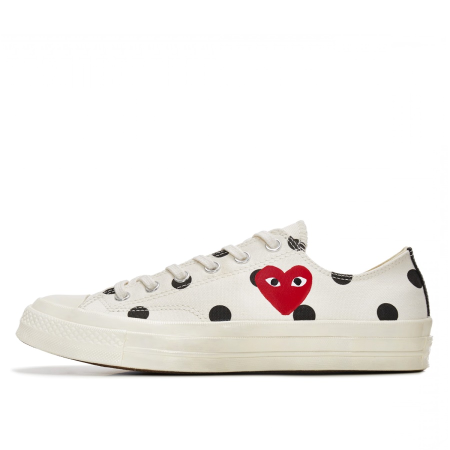 Klekt Chuck Taylor All-star Anii 70 Bou Comme Des Garcons Cdg Buline Alb