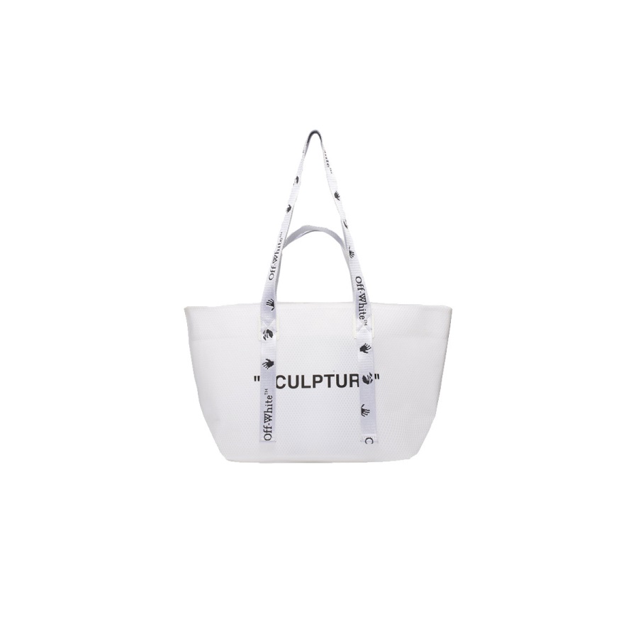 Geanta Tote Comercial Klekt Sculptura Mic Alb Negru