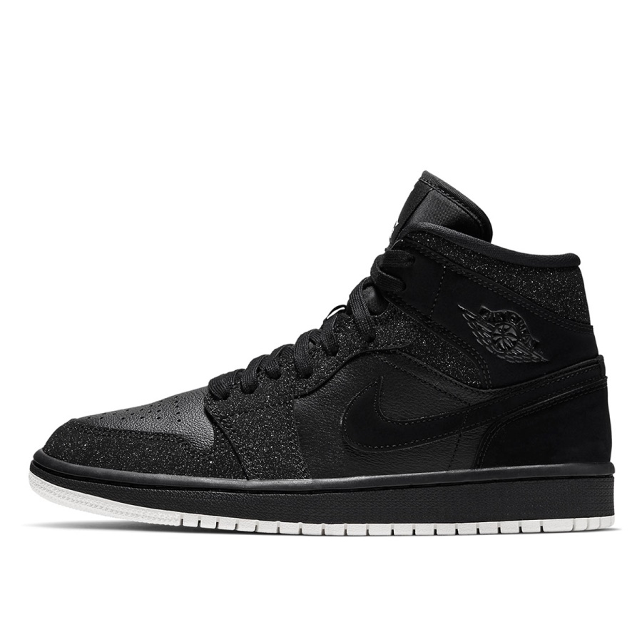 Nike Aj I 1 Wmns Mid Glitter Black Klekt