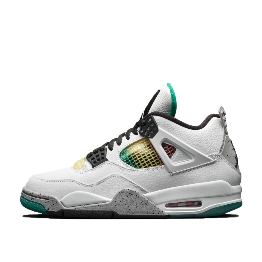 Wmns 4 Rasta University Red Lucid Green Klekt