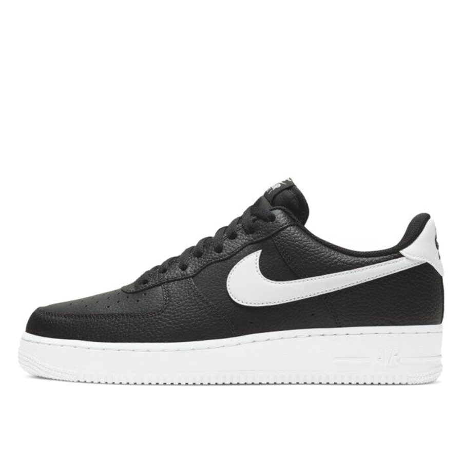 Air Force 1 Low 07 Negru Alb Piele Pietrișată Klekt
