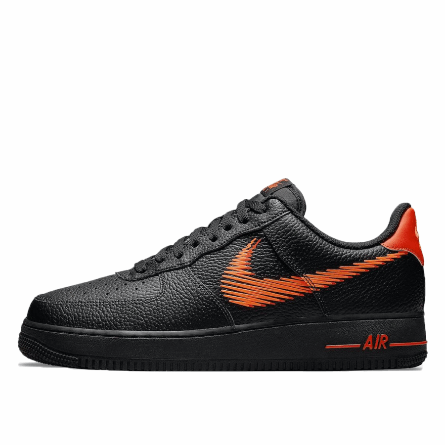 Klekt Air Force 1 Low Zig Zag Negru Portocaliu