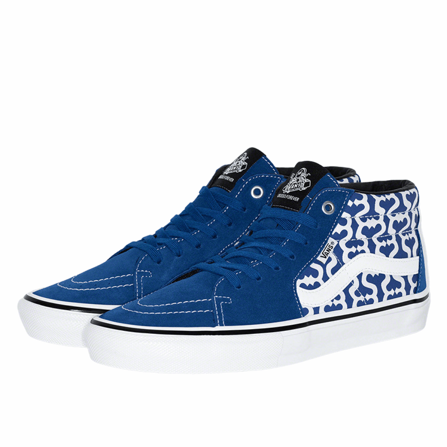 Klekt X Vans Monogram S Logo Skate Grosso Mid Blue (ss21)
