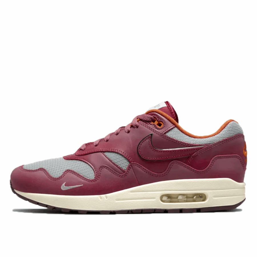 X Patta Air Max 1 Waves Rush Maroon Klekt